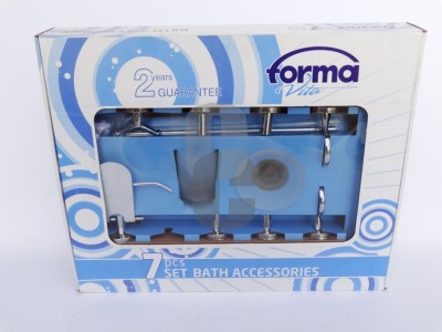 Нови предложения Огледало + аксесоари за баня 7части -Форма Вита-